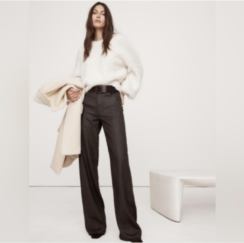 Banana Republic Coated Denim Pintuck Jean